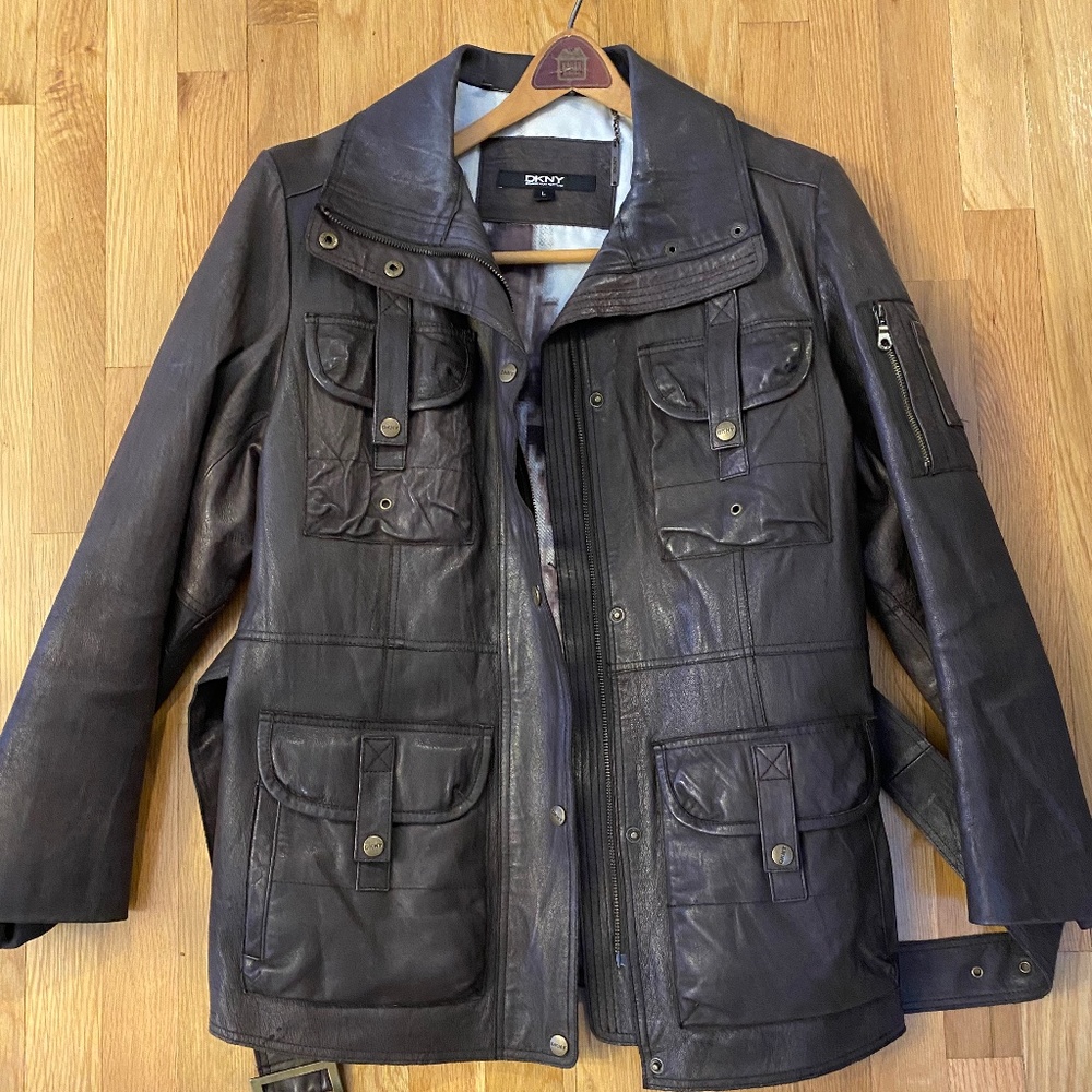 DKNY Leather Jacket.  Women's.  Size Large.